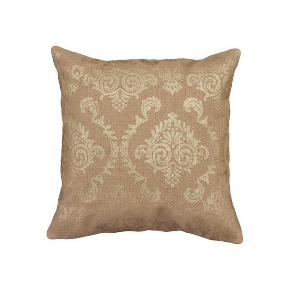 Heritage Lace Heritage Lace BD11-G 18 x 18 in. Burlap Damask Pillow Cover; Gold BD11-G
